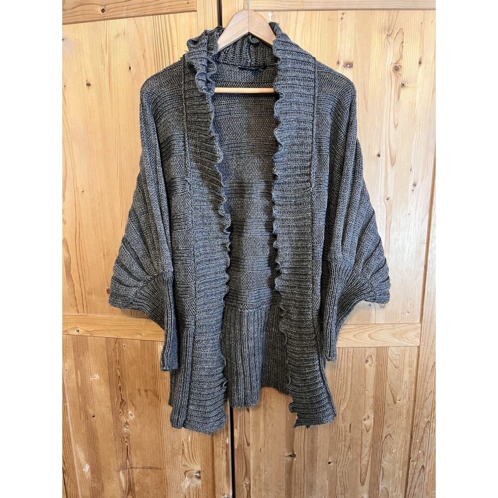Sioni Women’s Wool Blend Open Front Sweater Cardigan Size M